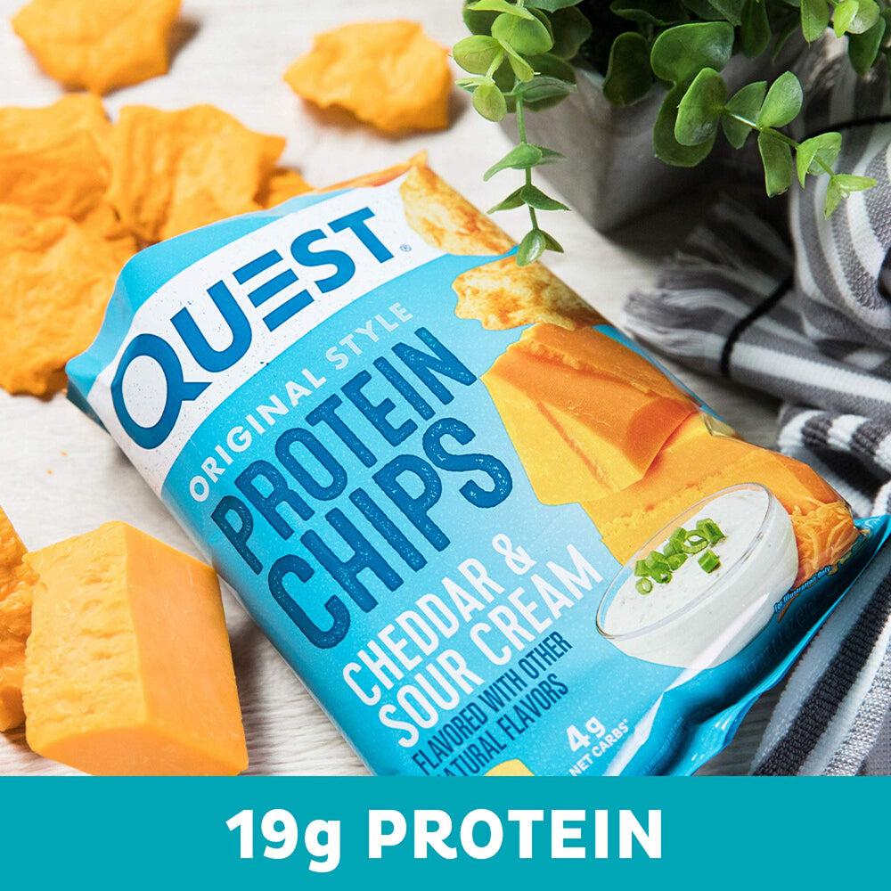 Quest Cheddar & Sour Cream serving idea for lunchbox