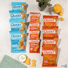 Quest Cheese Lovers Variety Pack, 12 individually wrapped snacks for convenient protein boosts