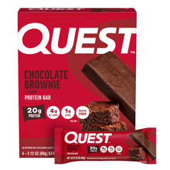 Quest Chocolate Brownie Bar pack—a convenient, protein-rich snack for on-the-go fueling.