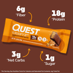 Quest Nutrition bar on-the-go, convenient protein snack for busy days.