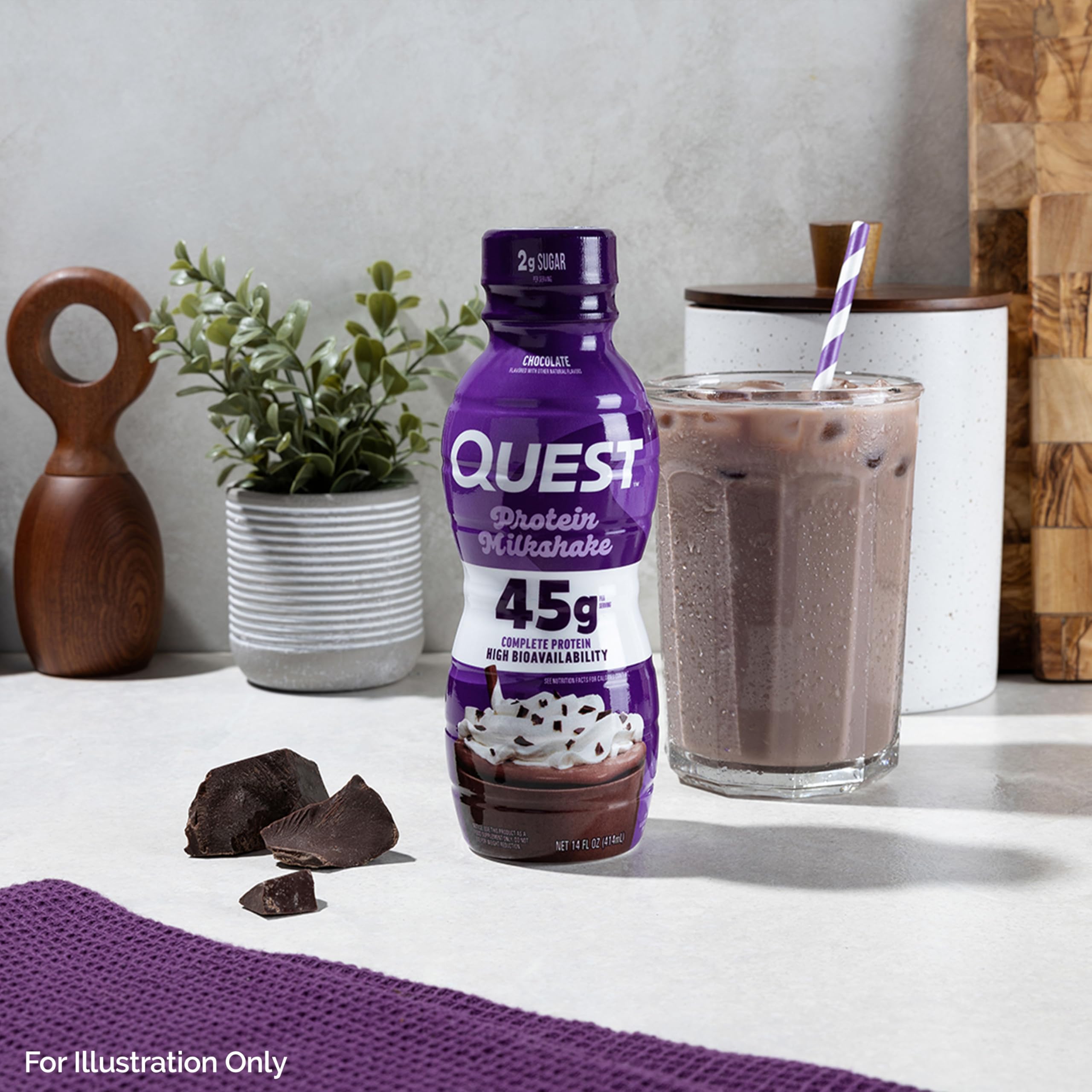 Quest 4-count packaging highlights gluten-free, high-protein flavor option