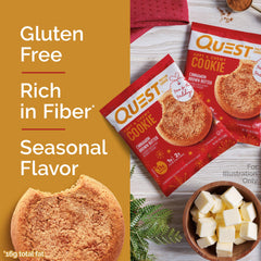 Single Quest cookie with festive glaze shows low sugar feature.