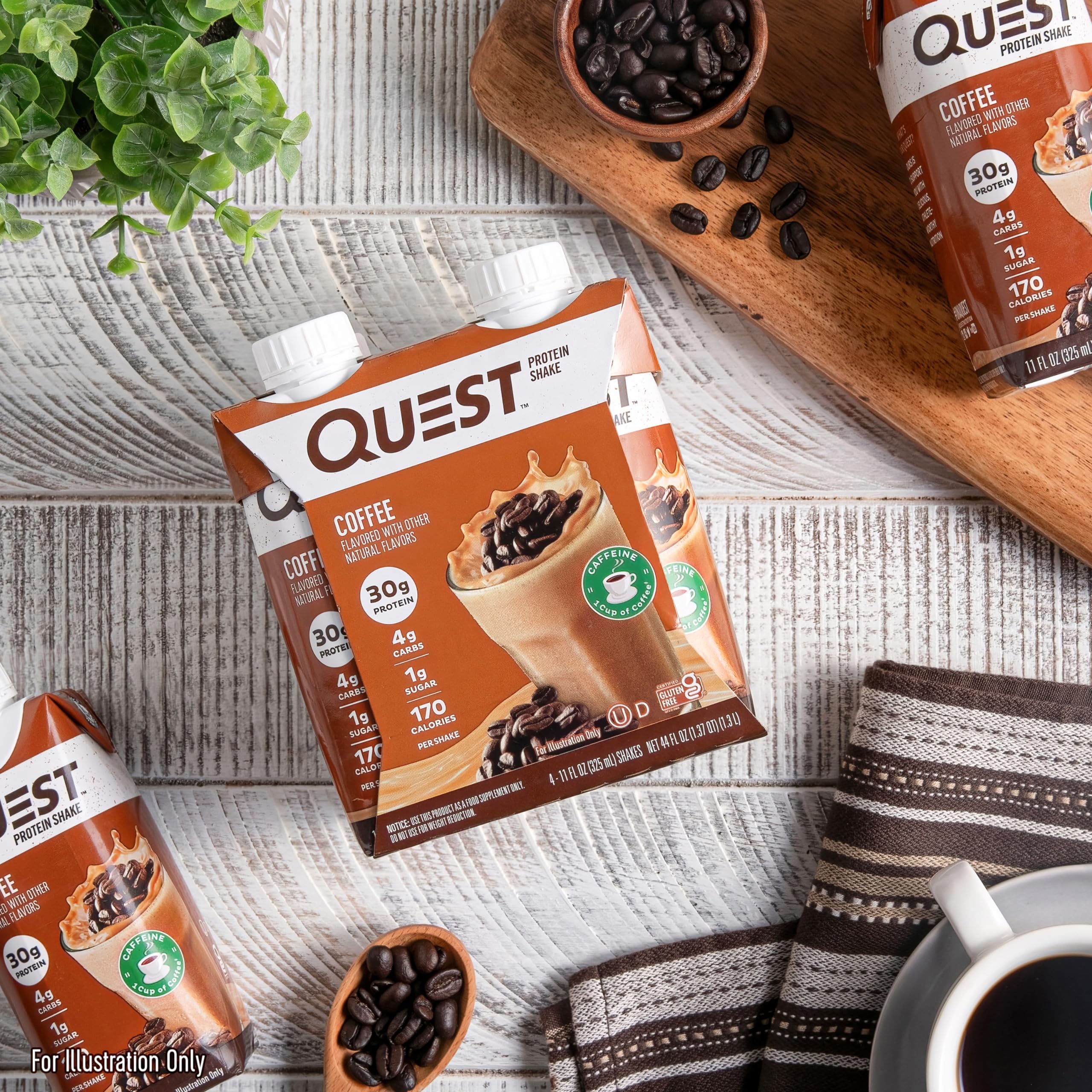 Keto-friendly Quest Coffee Protein Shake for low-carb snacking