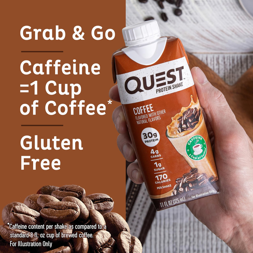 Nutrition panel highlights low carb and low sugar on Quest shake