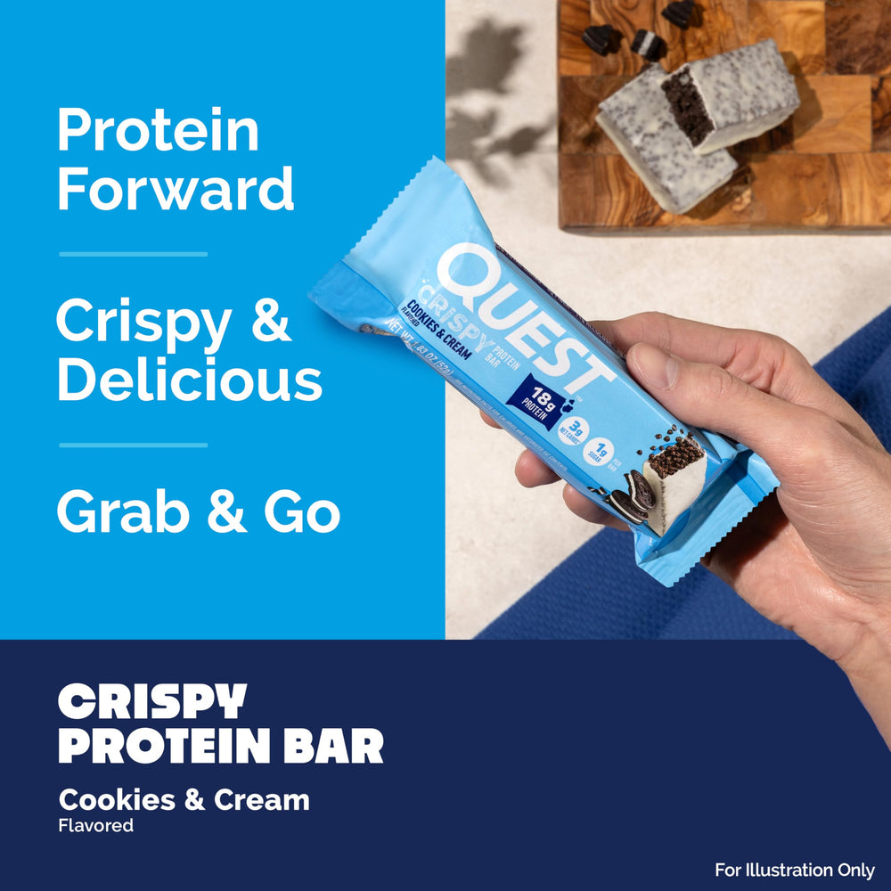 Quest Cookies and Cream Hero Bar in gym bag for post-workout fueling.