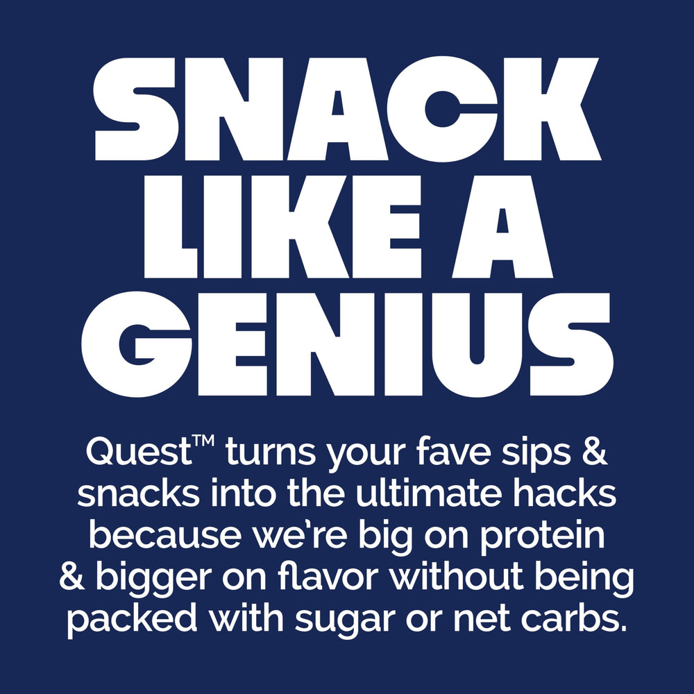 Quest Cookies and Cream Hero Bar pantry display as gluten-free protein option.