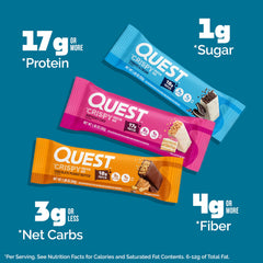 Quest Crispy Cookies and Cream bar offers a low-sugar indulgence with crispy texture.