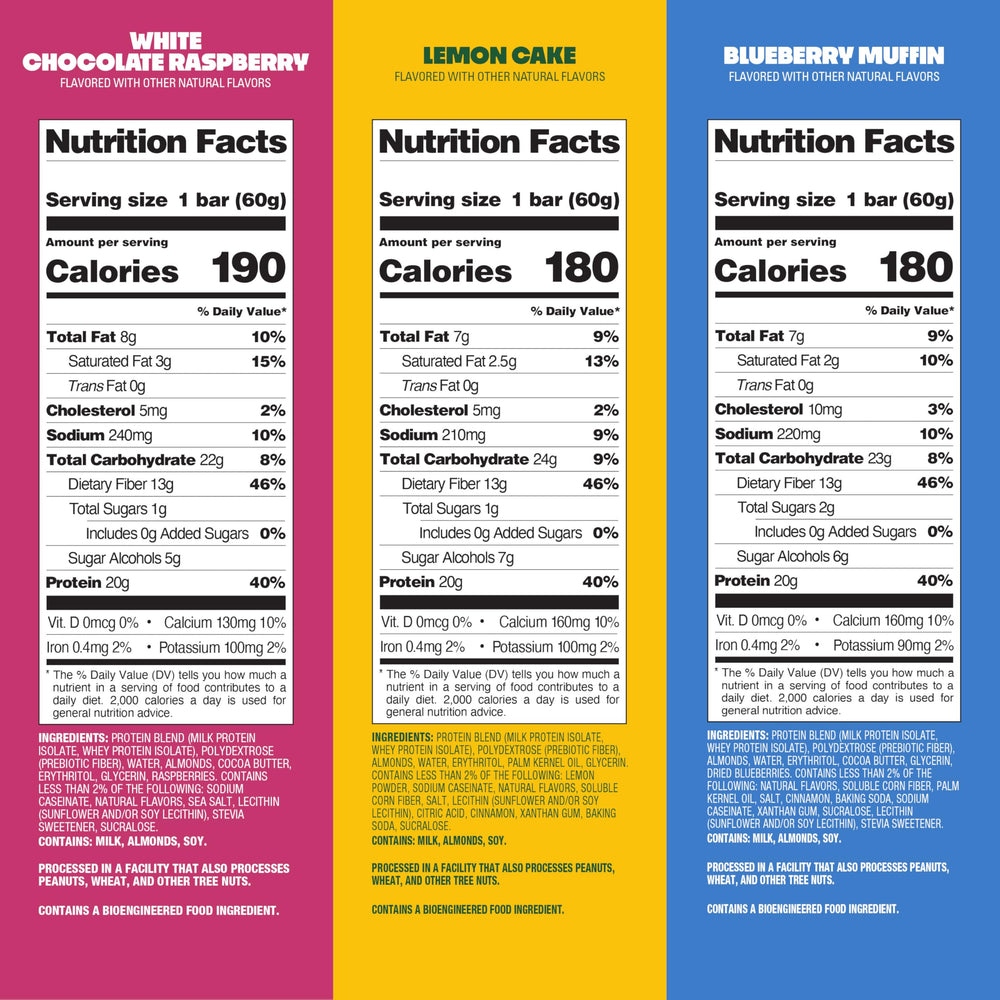 Quest fruit flavored variety pack individual bars – convenient portion control.