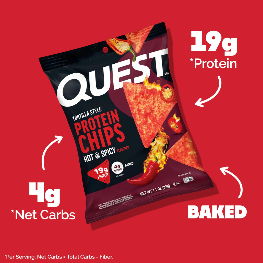 Quest gluten-free chip with bold flavor and crisp texture.