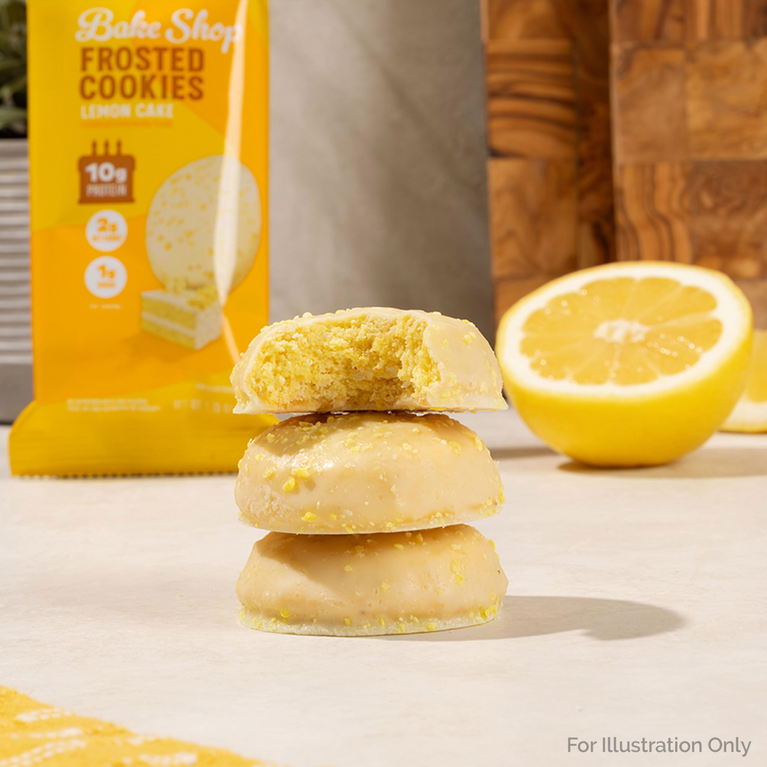 Quest gluten-free lemon cookie label and packaging.