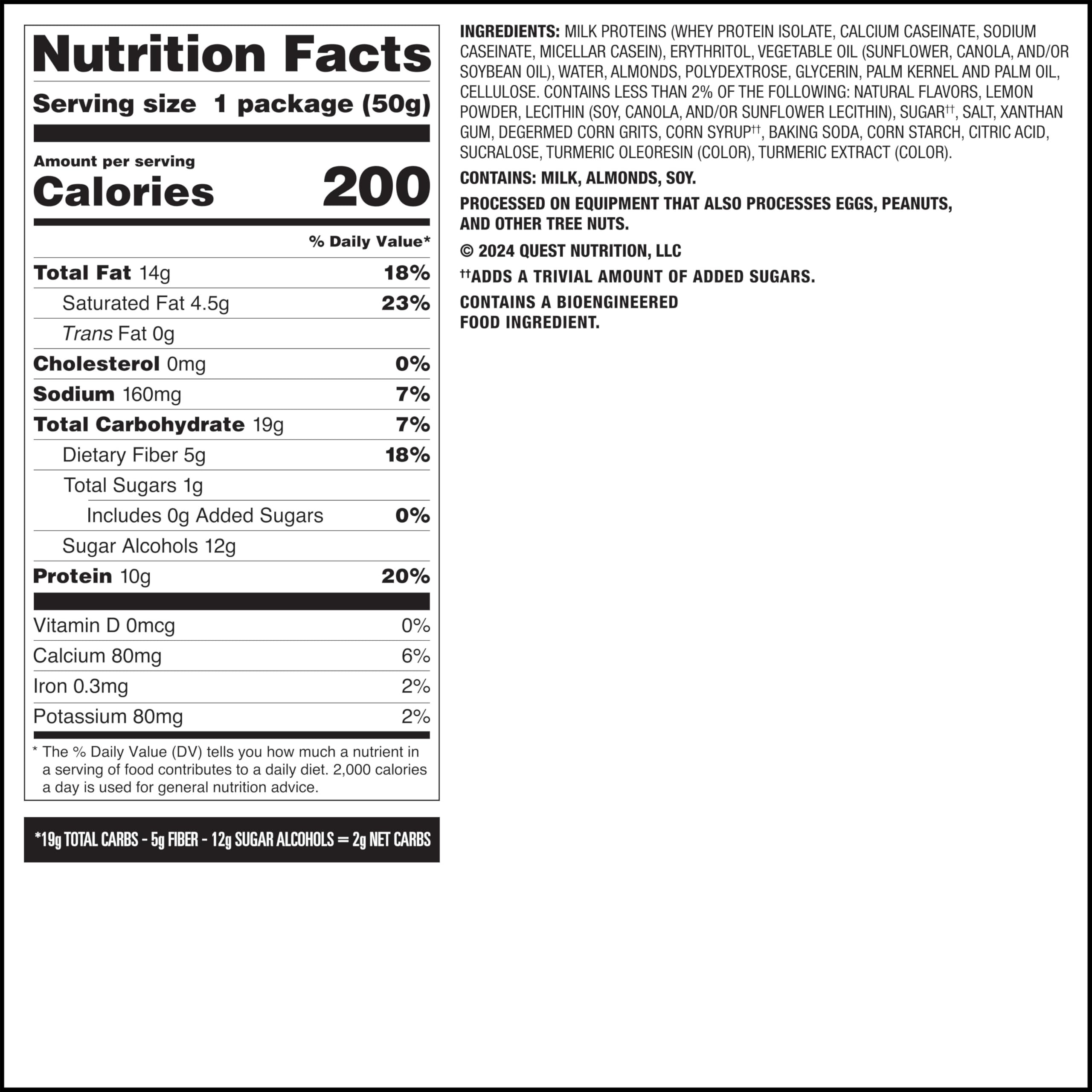 Quest lemon cake frosted cookie twin pack packaging for easy grab-and-go snacking.