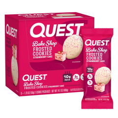 Quest Frosted Cookies twin pack front view, ideal on the go snack