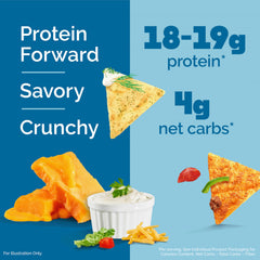 Quest Nutrition Tortilla Style Protein Chips nacho cheese flavor – gluten-free protein on the go.
