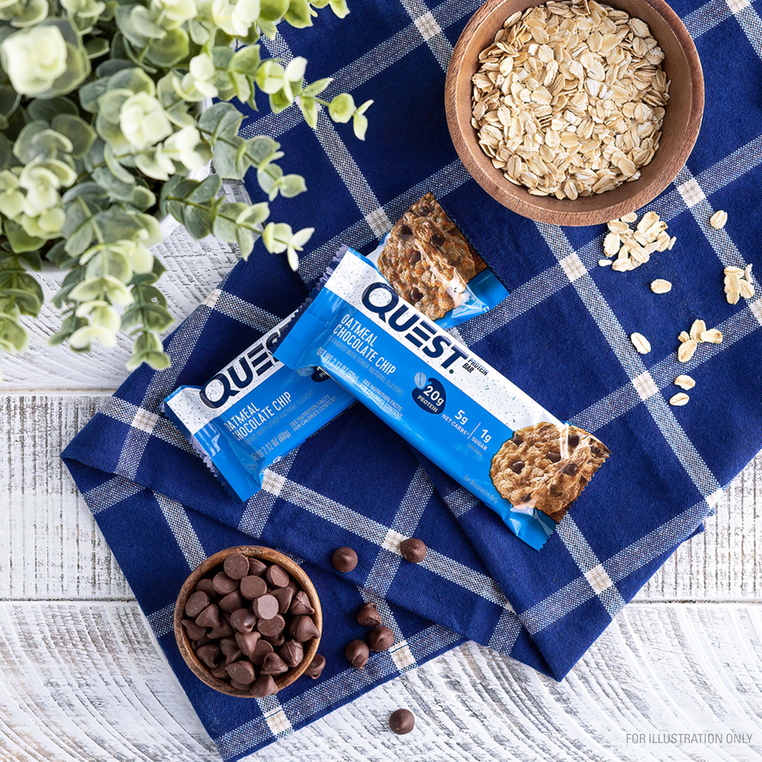 Nutrition panel on Quest bar showing 20 g protein and 1 g sugar