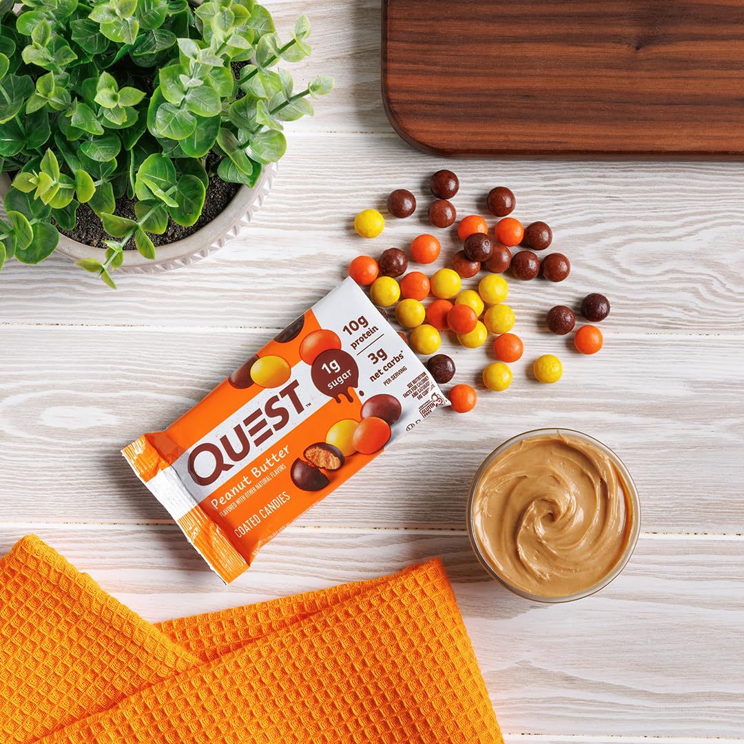 Quest Peanut Butter Coated Candies on-the-go: grab-and-go protein snack