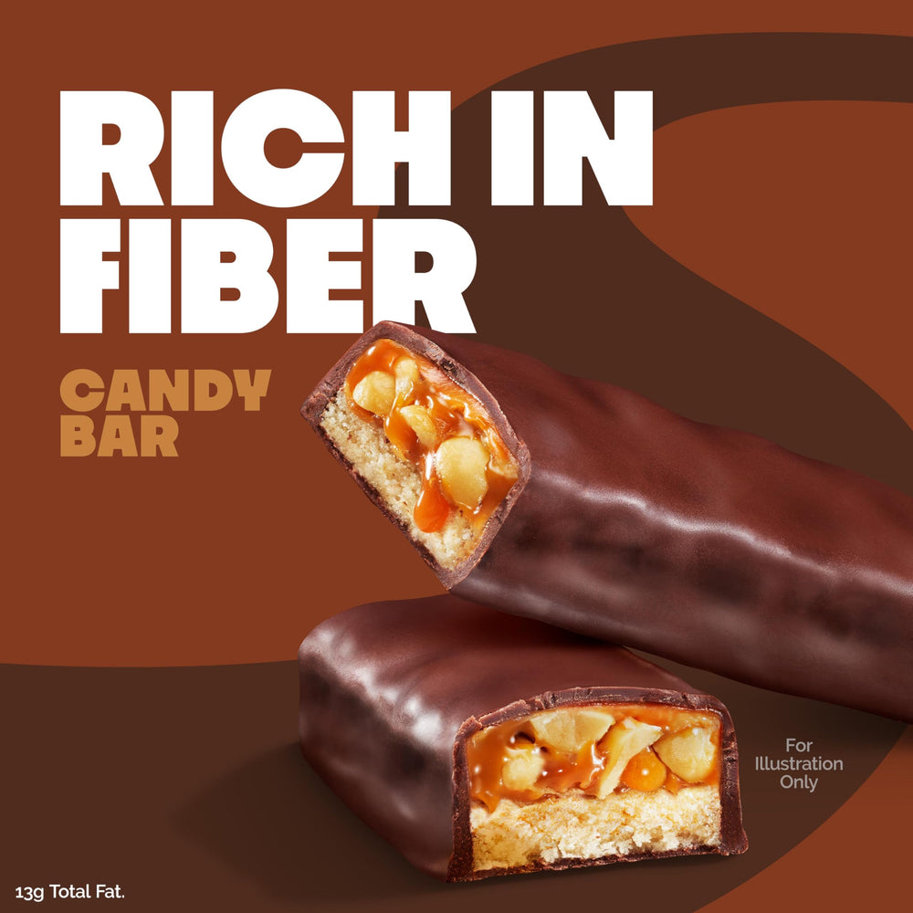 Quest Peanutty Caramel Bar with nuts emphasizes texture for satisfying bite during workouts