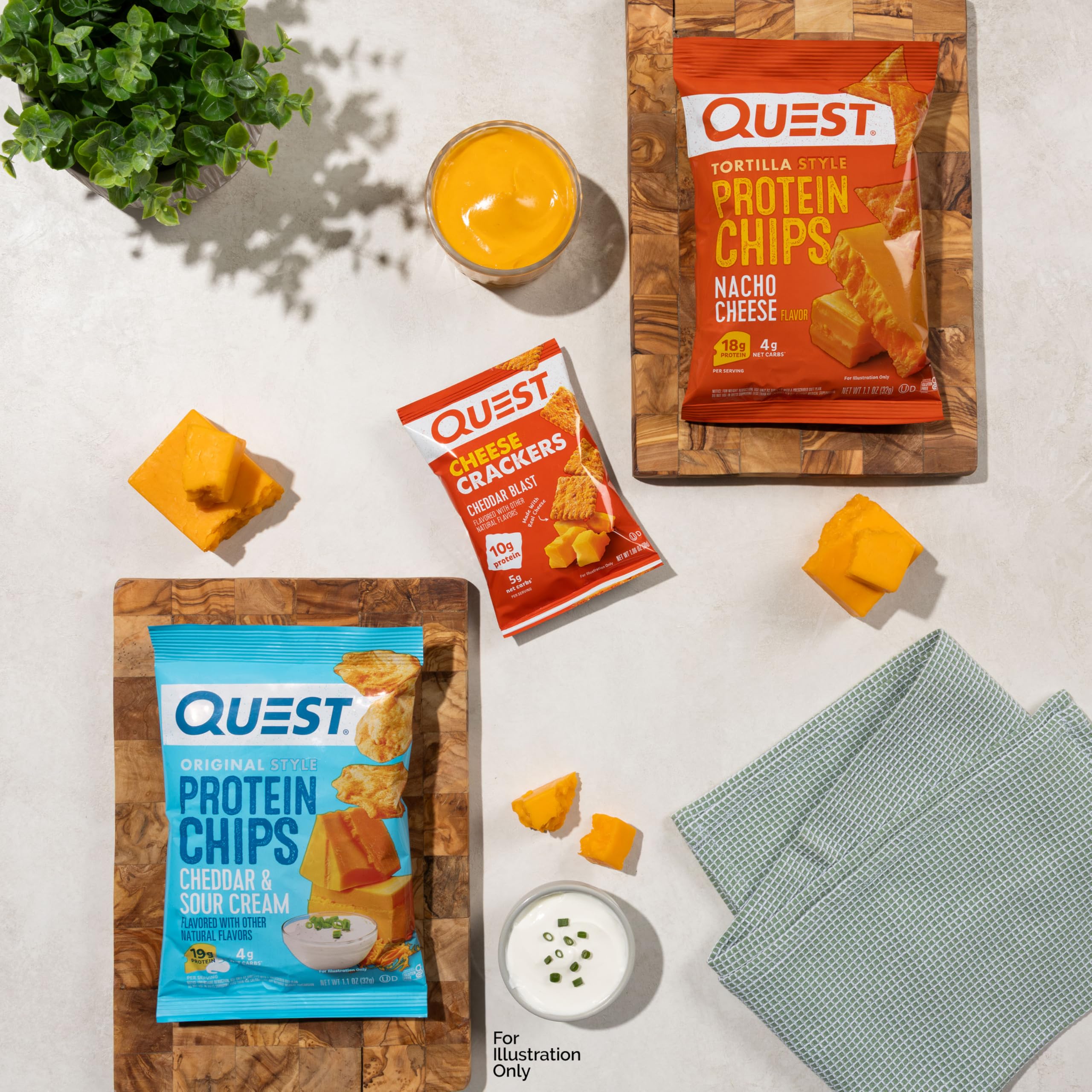 Quest Cheese Lovers snack assortment in gym bag setup, ready for workout refuel
