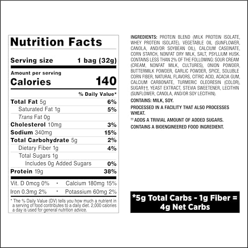 Quest Sour Cream Onion protein chips crisp bite ideal for on-the-go snacking