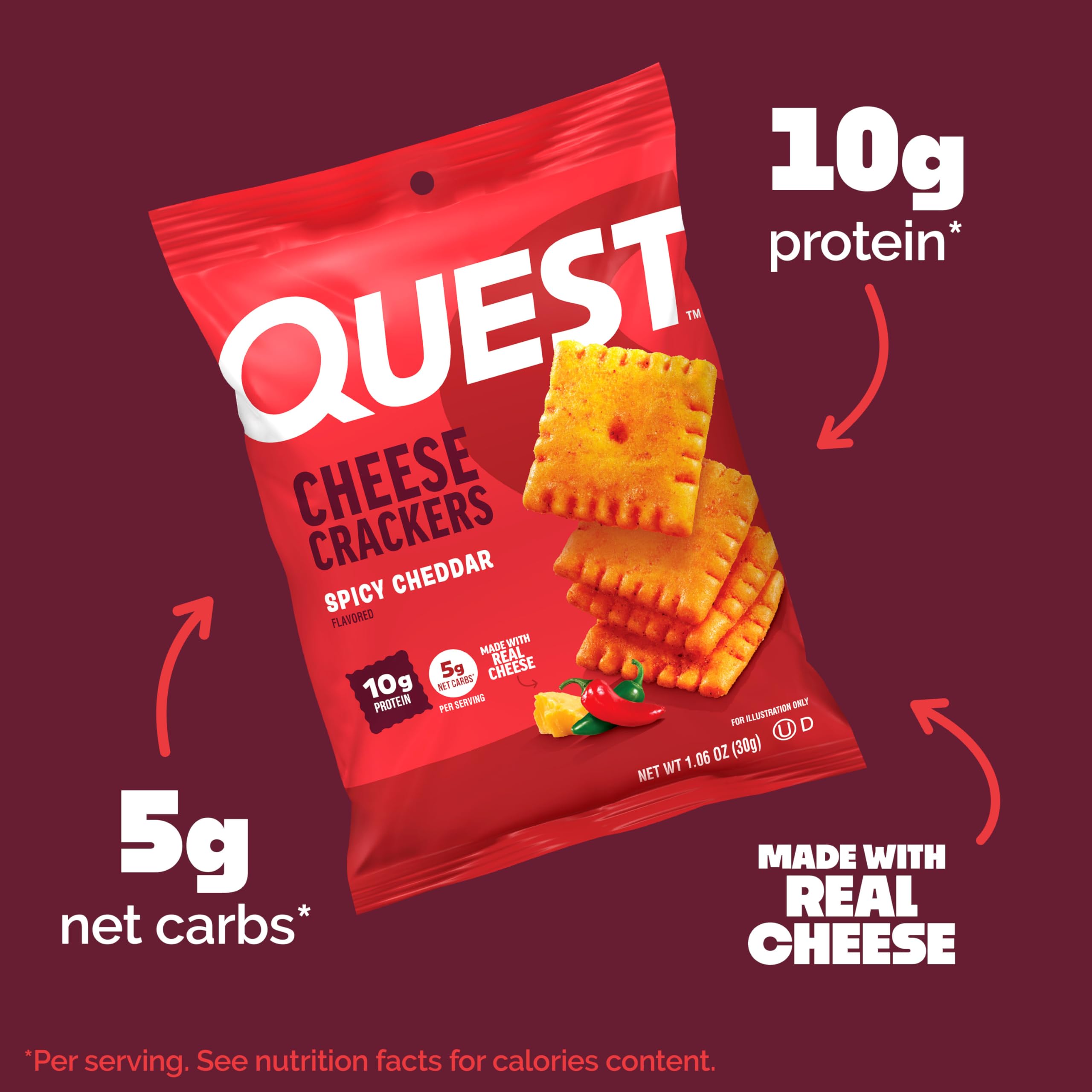 Quest Spicy Cheddar Crackers in gym bag ready for post-workout refuel