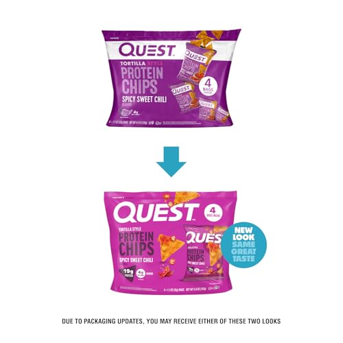 Quest chips in hand highlighting bold flavor and protein-forward snacking