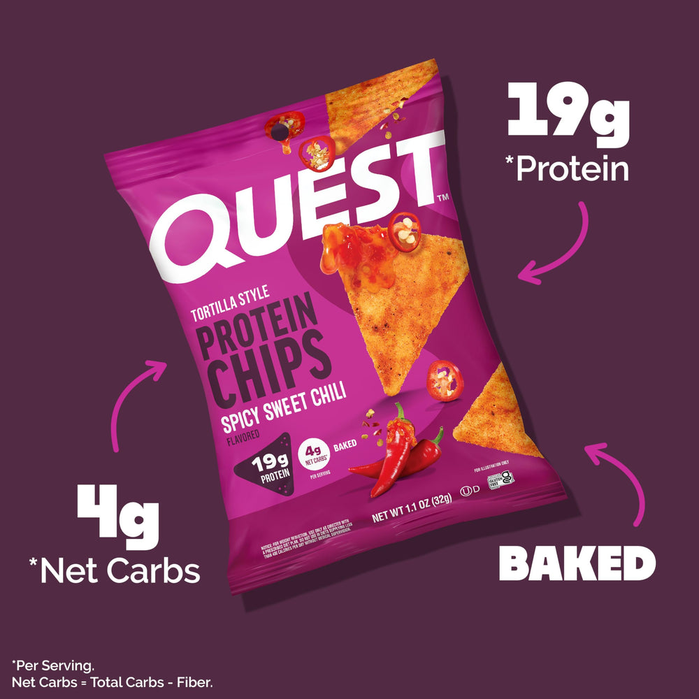 Gluten-free Quest tortilla chips ready for party platter