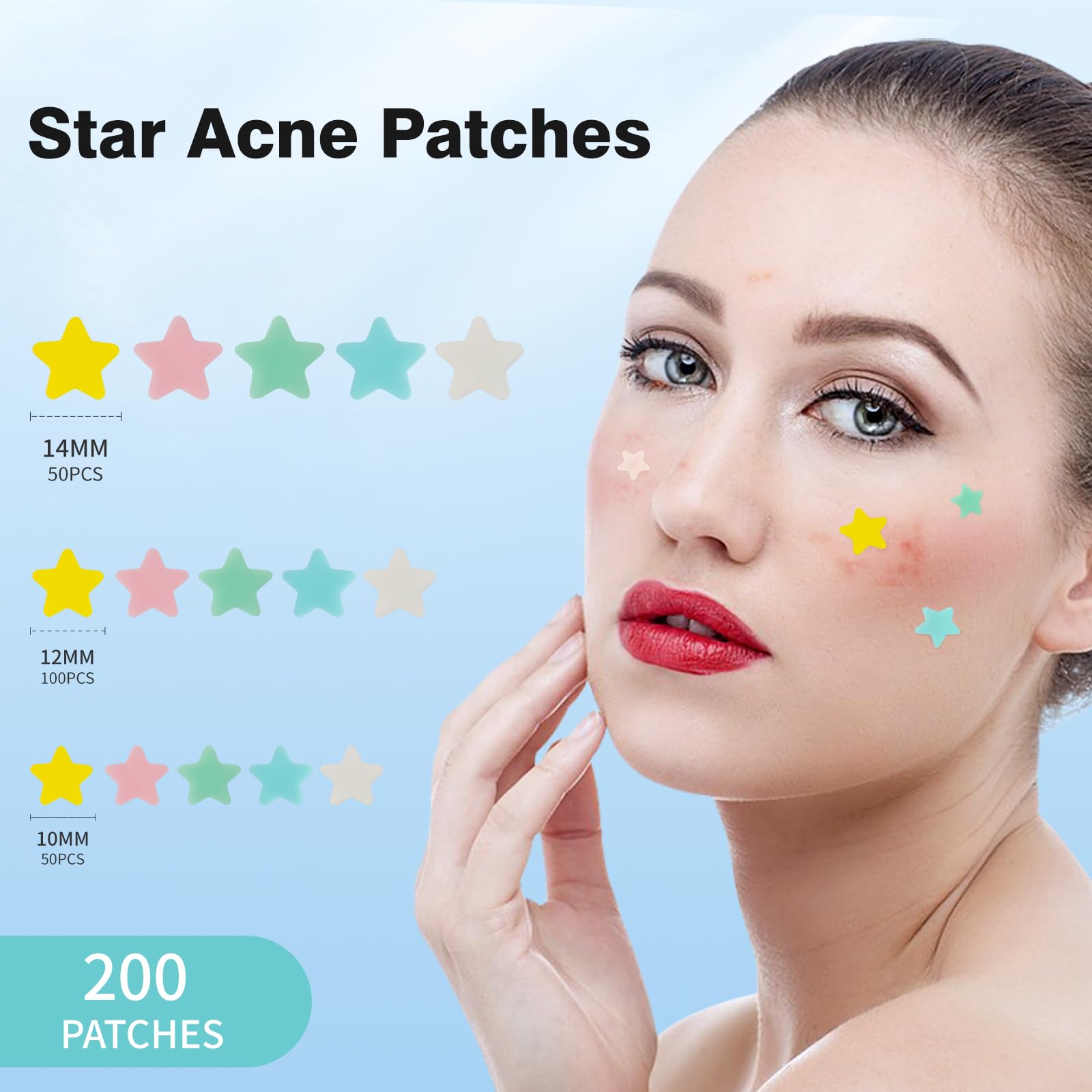 QUSTERE star patch 12mm covers larger areas, helping conceal and protect.