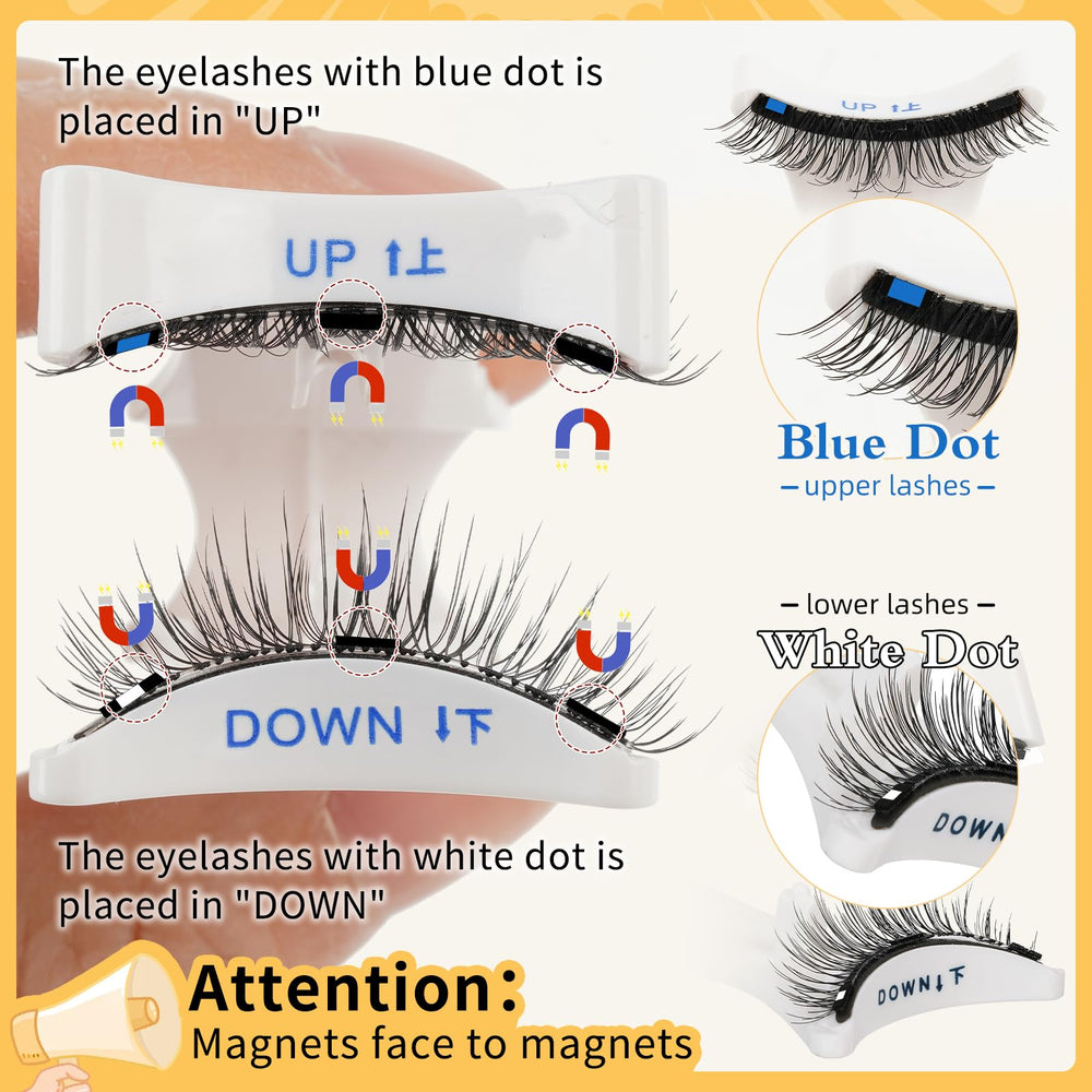 QUEWEL magnetic eyelash box with mirror provides on-the-go grooming.