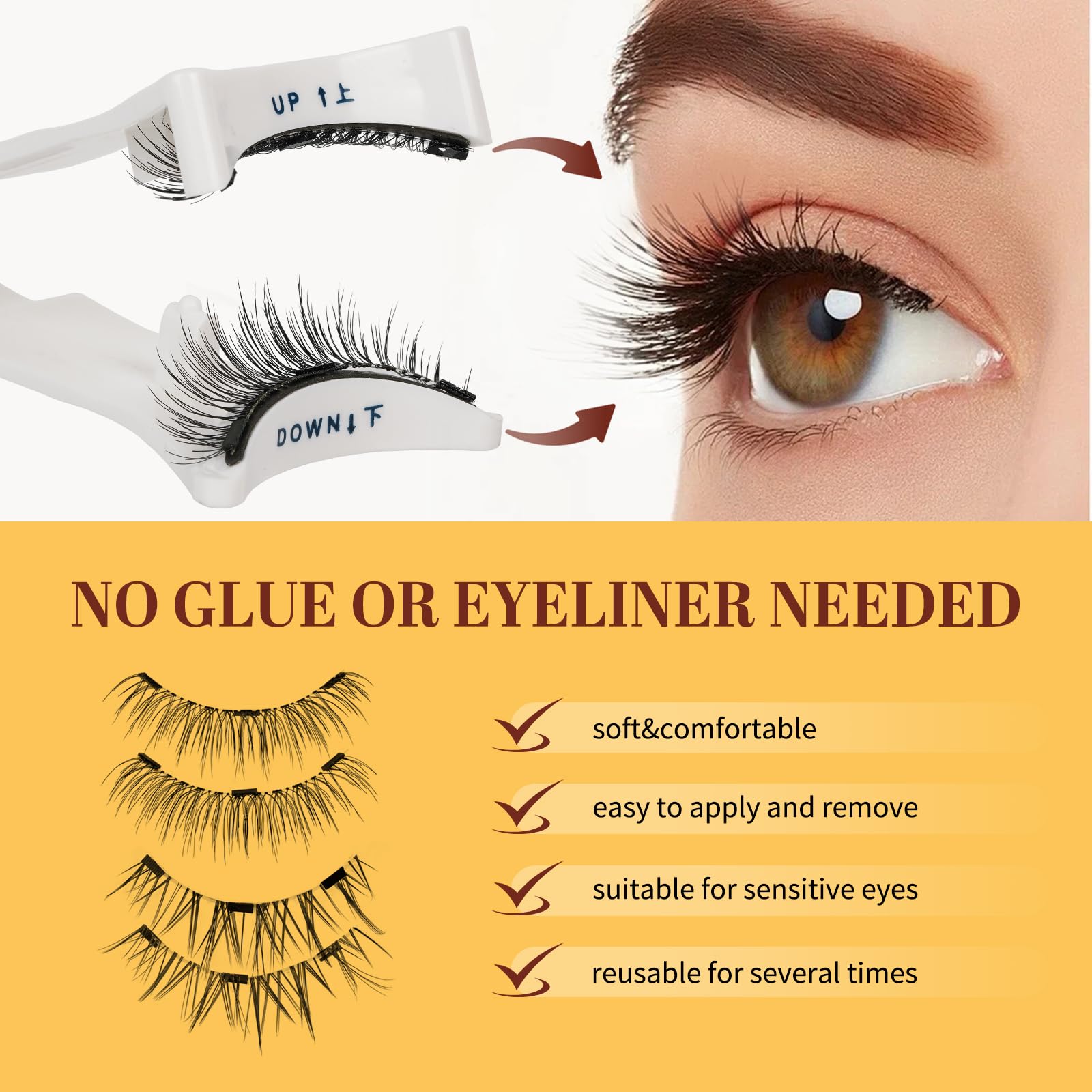 QUEWEL work-friendly application for quick lash setup.