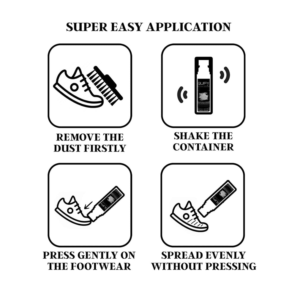 QUFY Max White Shoe Polish idea shot inspires creative design possibilities.