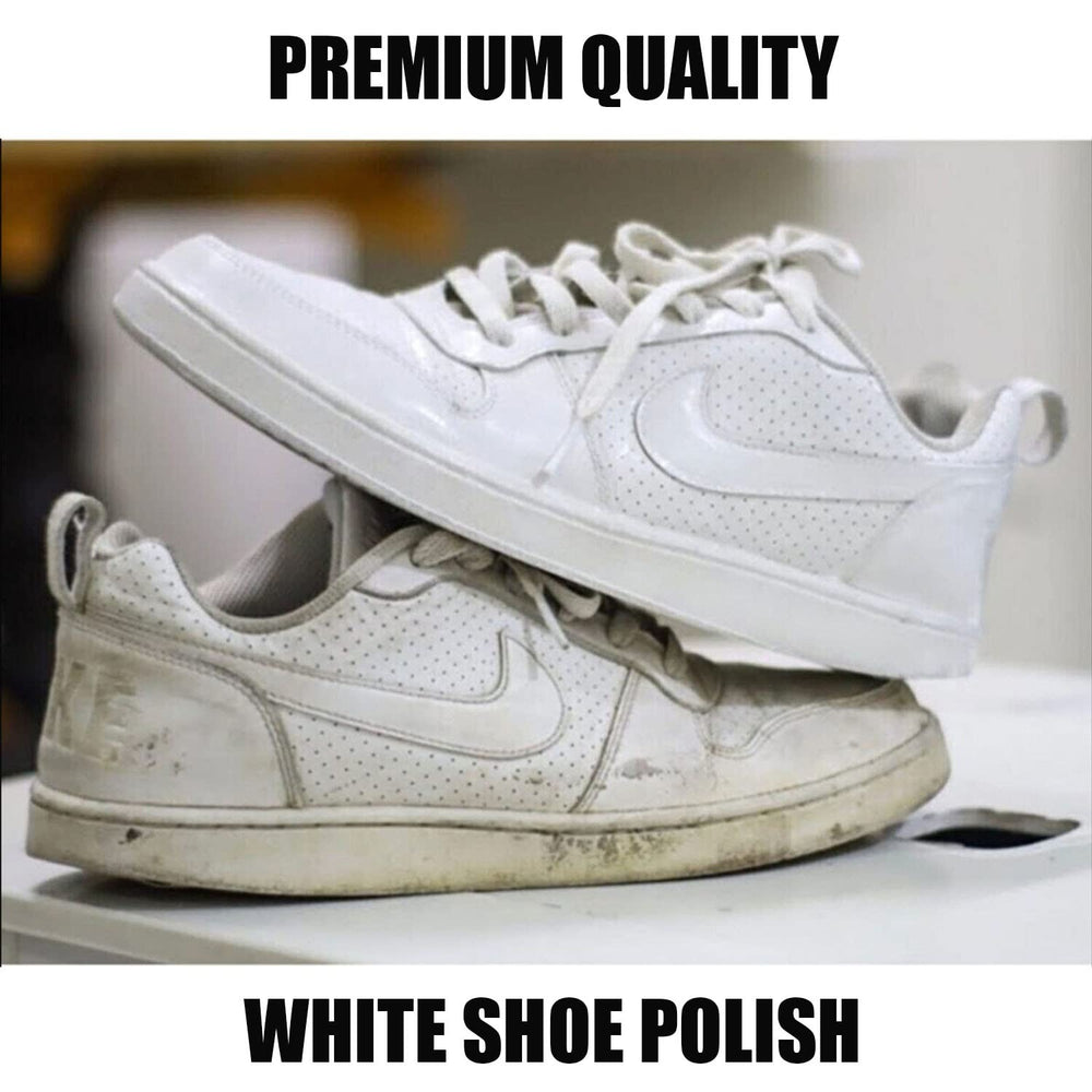 QUFY Max White Shoe Polish for sneakers and textiles provides a durable finish.