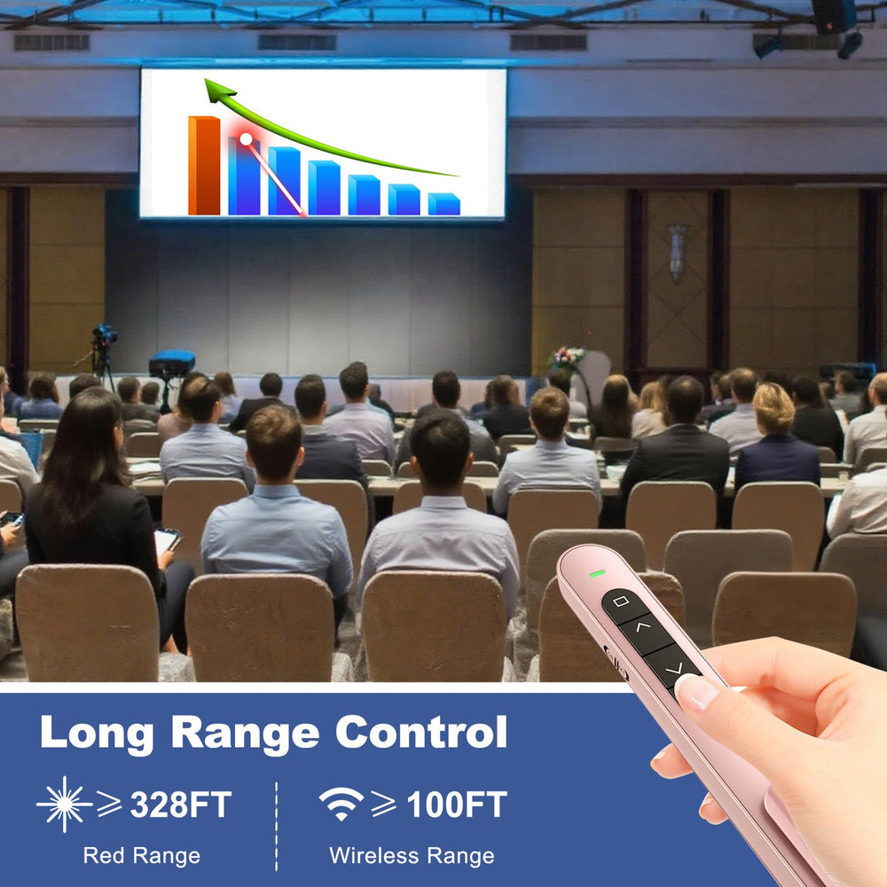QUI presentation clicker compact clip lets you attach to book or pocket