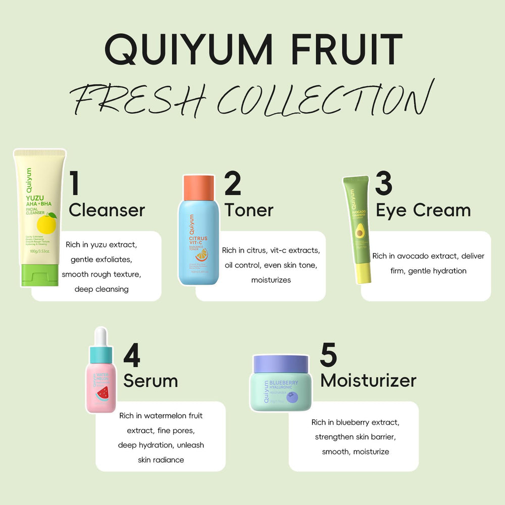 QUIYUM Citrus Vitamin C Toner bottle helps balance oil and refresh skin