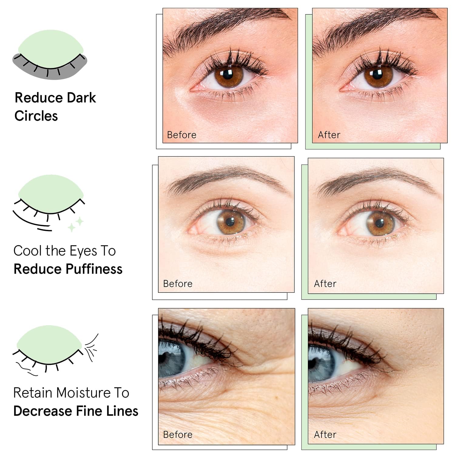 QUIA Beauty hydrogel eye patches applying with no-slip adhesion for secure wear