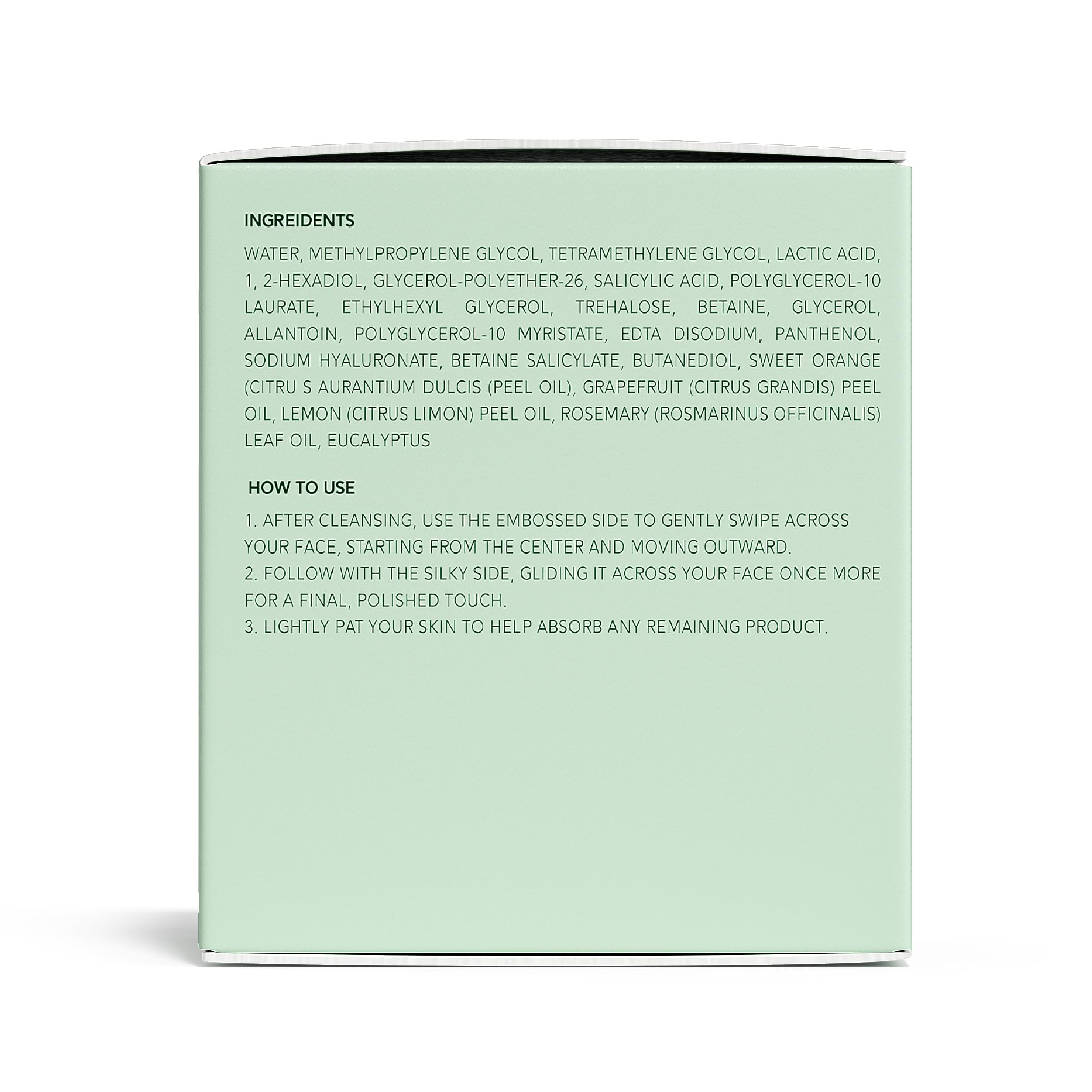 QUIA Beauty Toner Pad bottle close-up highlighting soothing routine