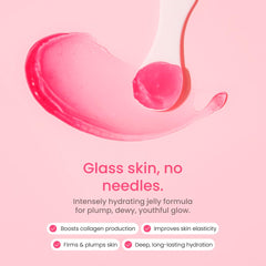 QUIA Beauty Collagen Jelly Cream jar closeup highlighting smooth texture and nourishing formula