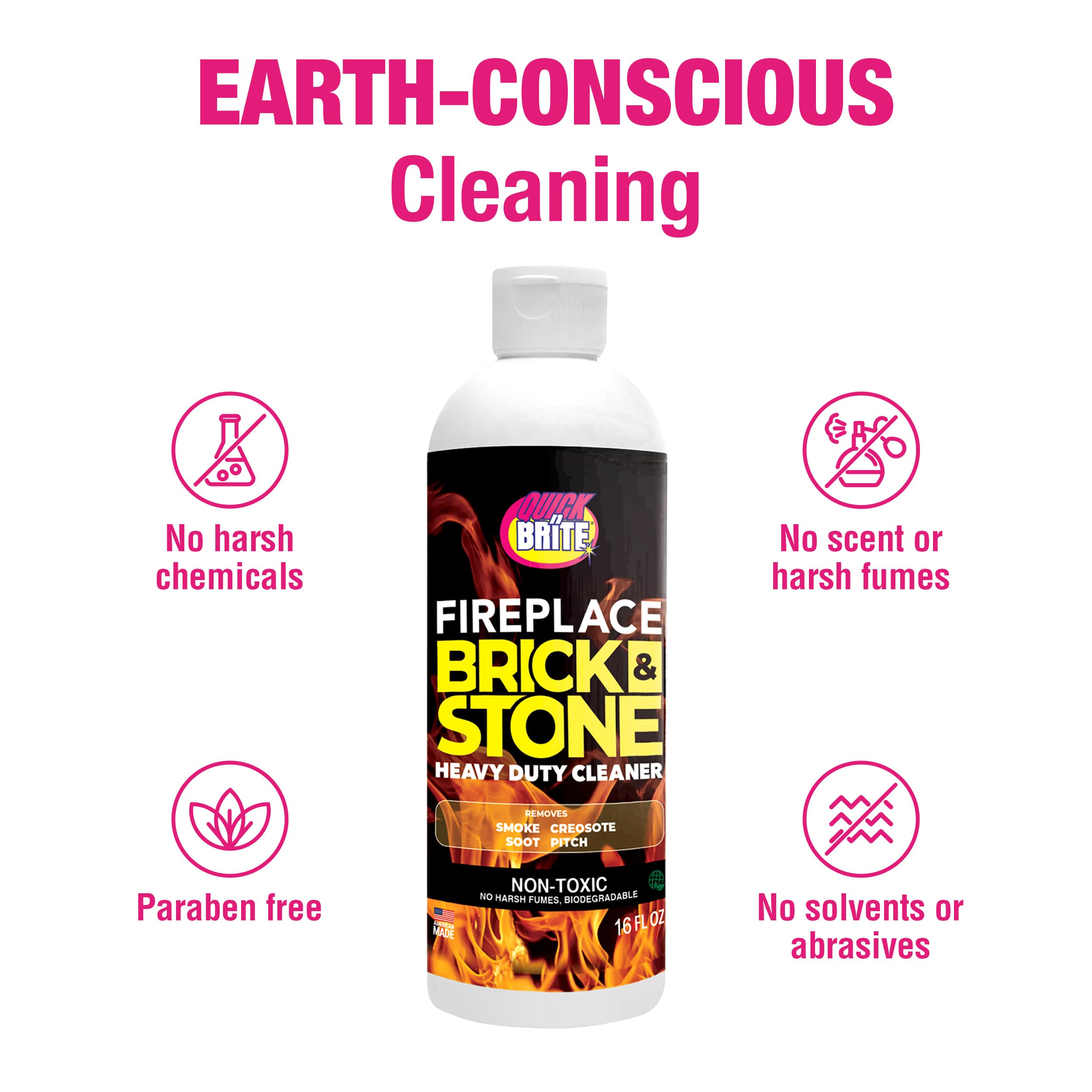 Earth-conscious Quick N Brite formula with no harsh chemicals keeps families safe