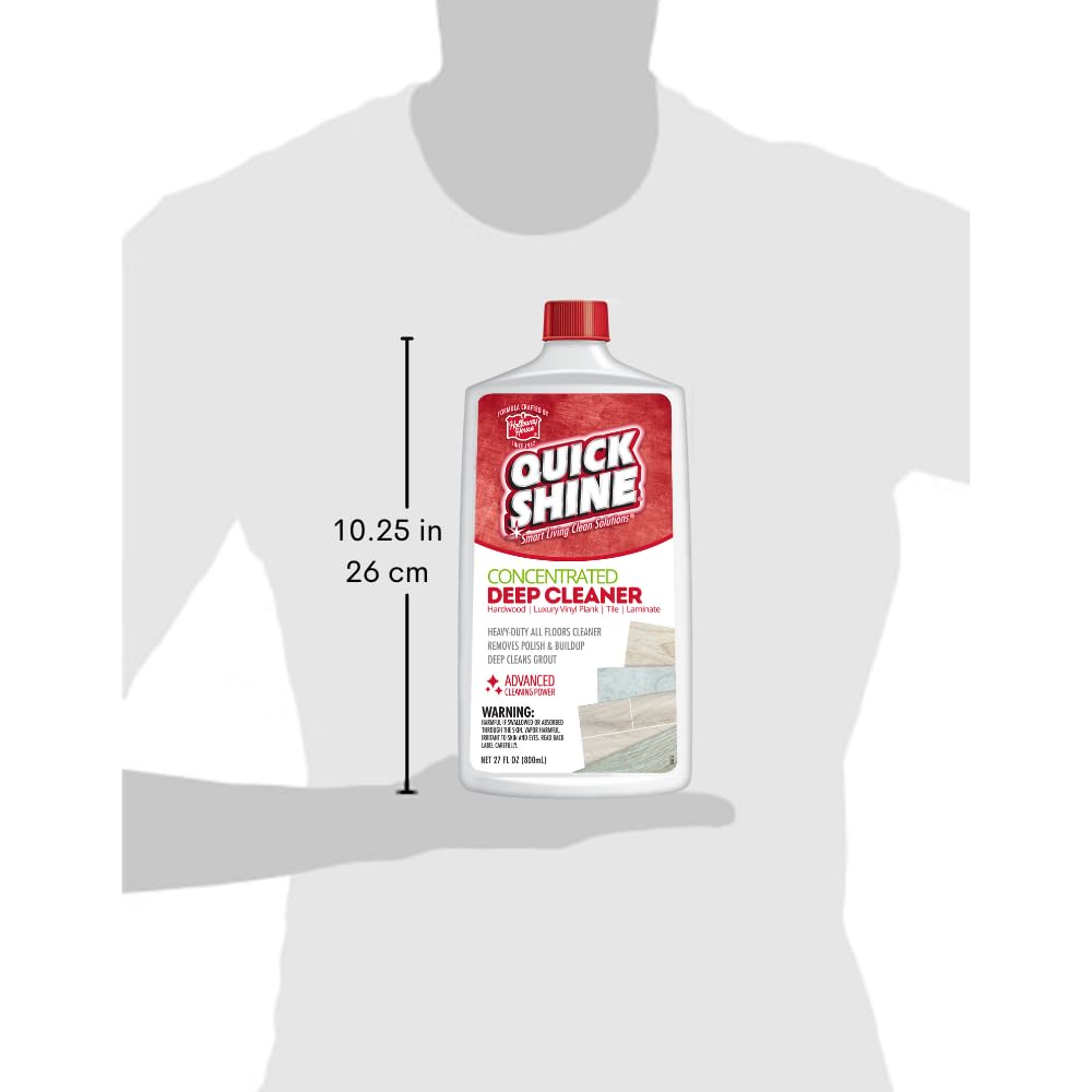 Quick Shine Deep Cleaner no-fumes formula highlighted for indoor use
