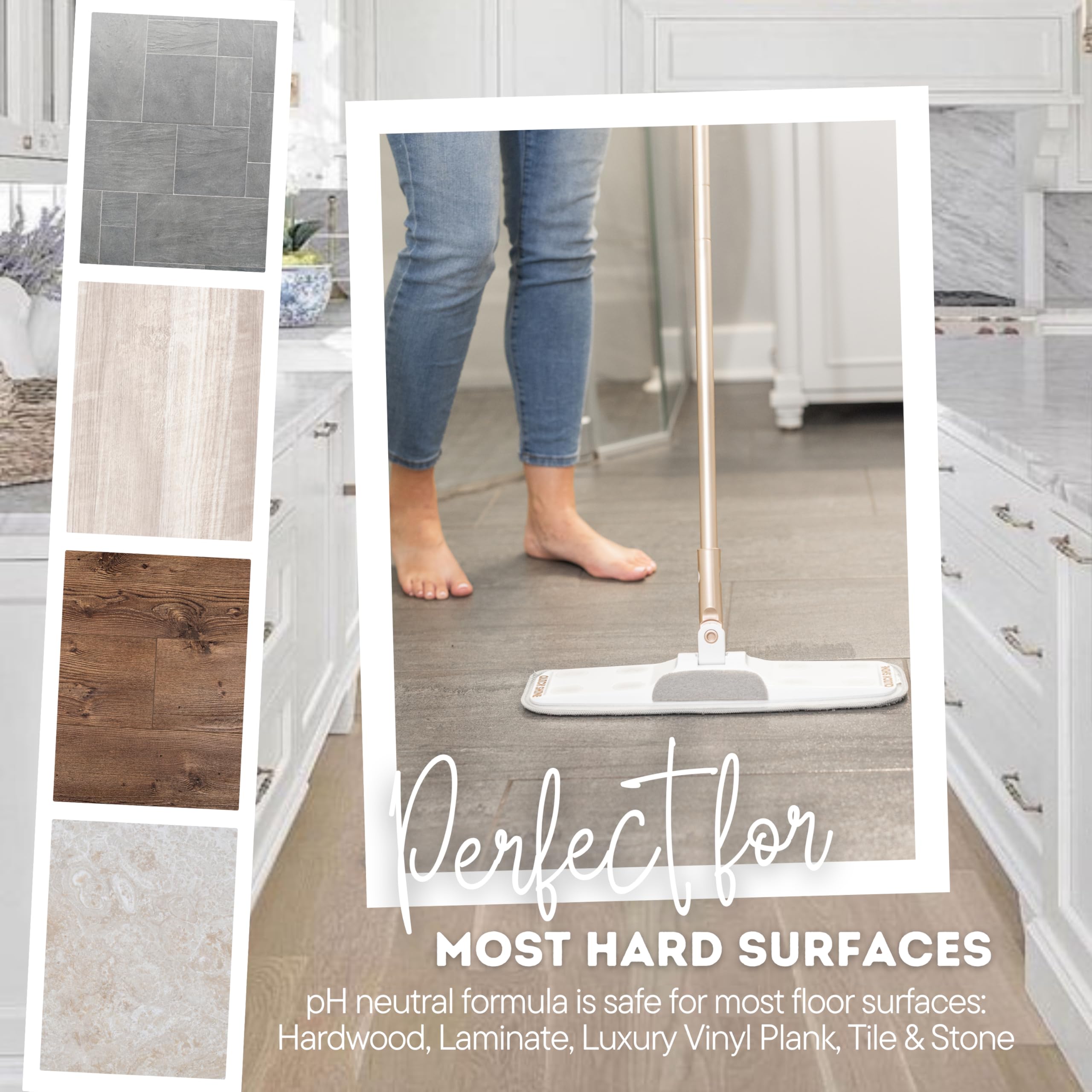 Quick Shine before-and-after glossy transformation on floors