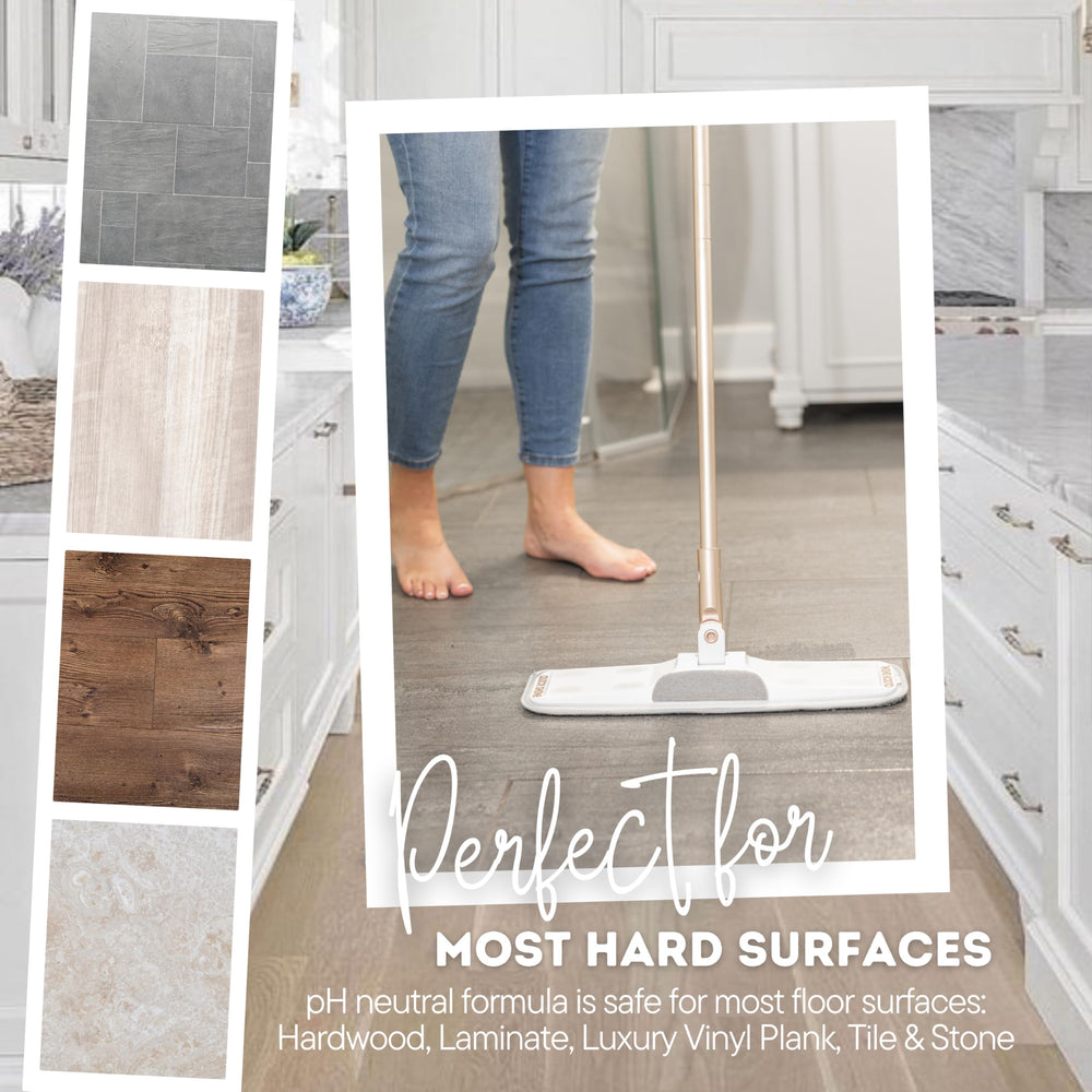 Quick Shine before-and-after glossy transformation on floors