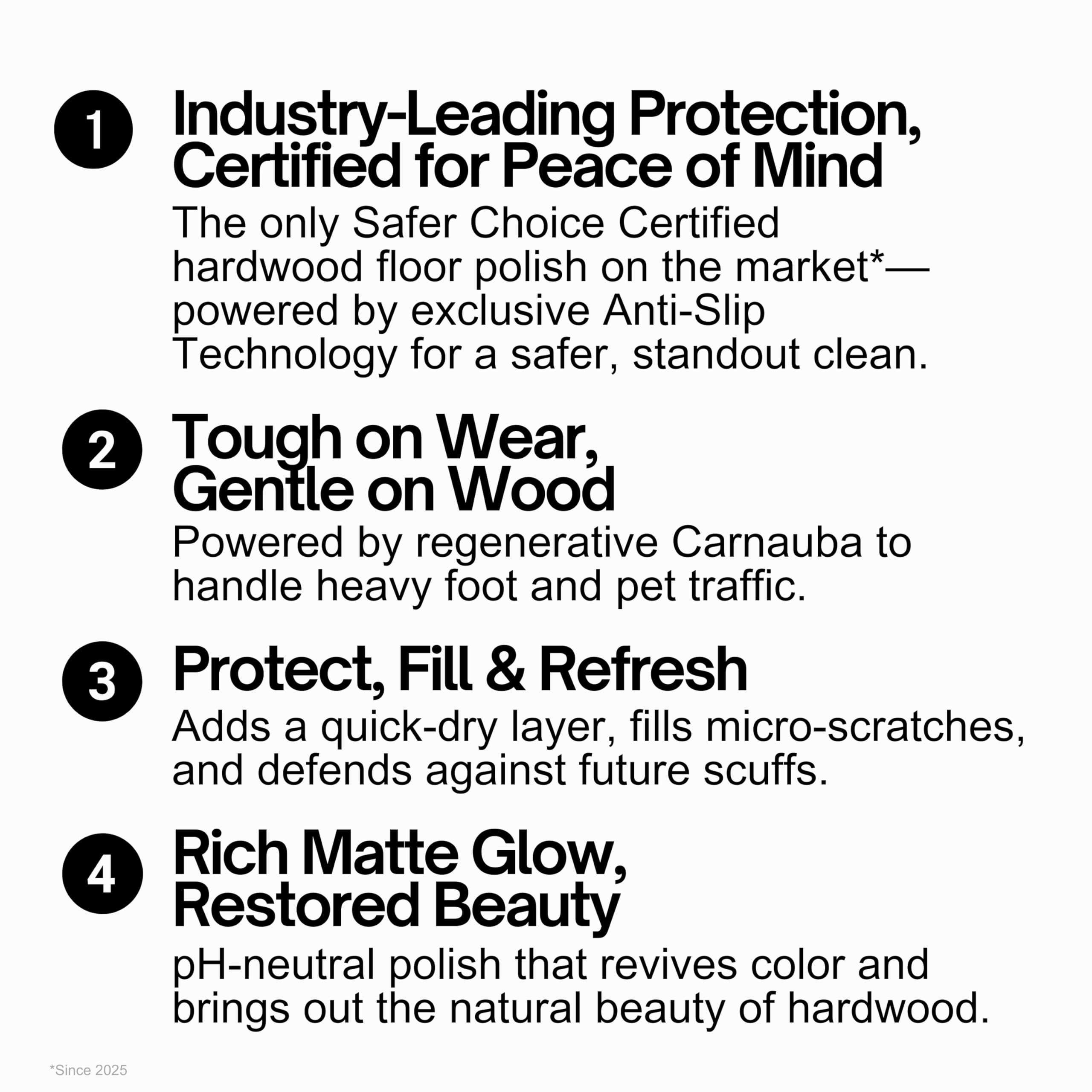Quick Shine mop-pad use provides even coverage across large rooms.