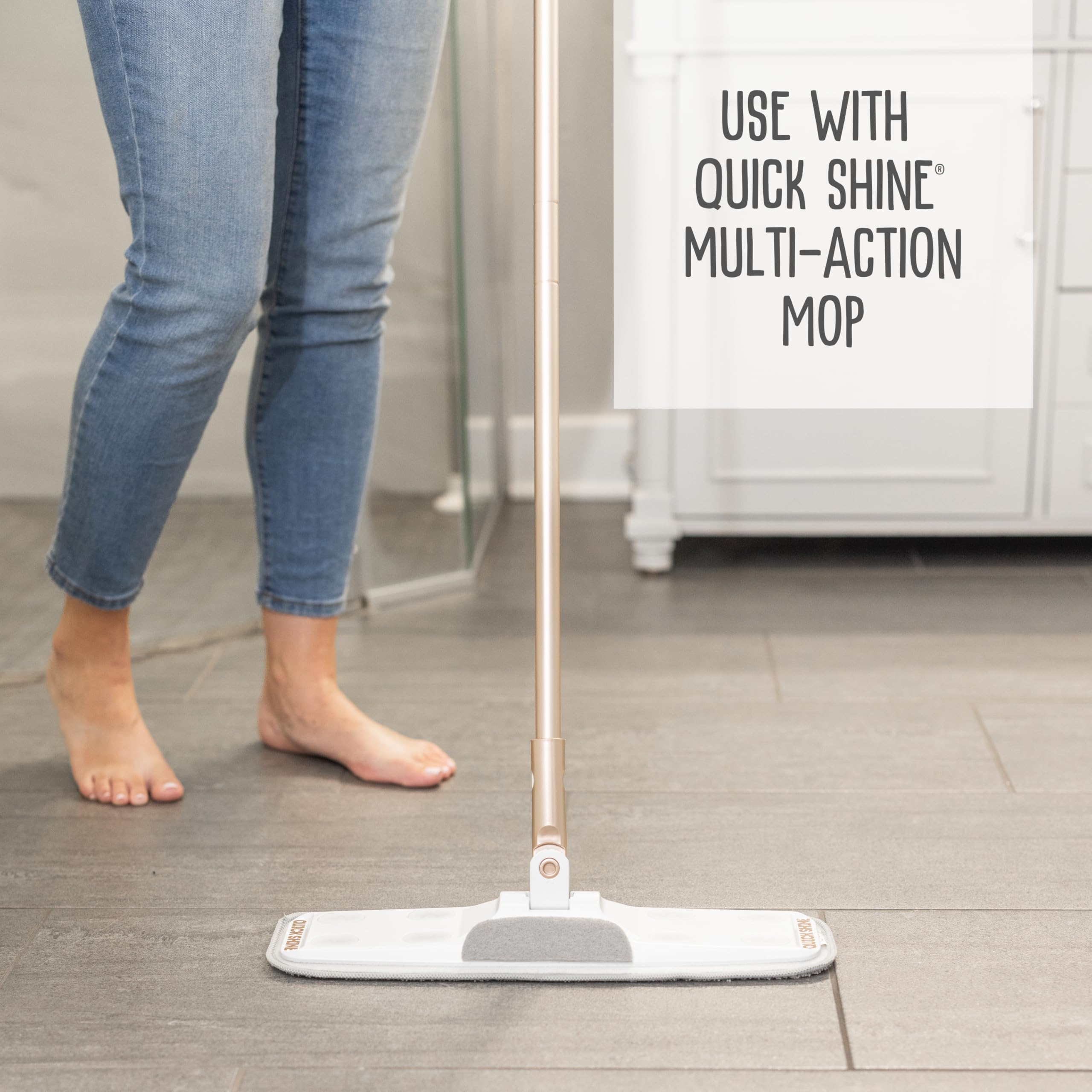 Quick Shine Floor Finish provides renewed, polished floors after drying.