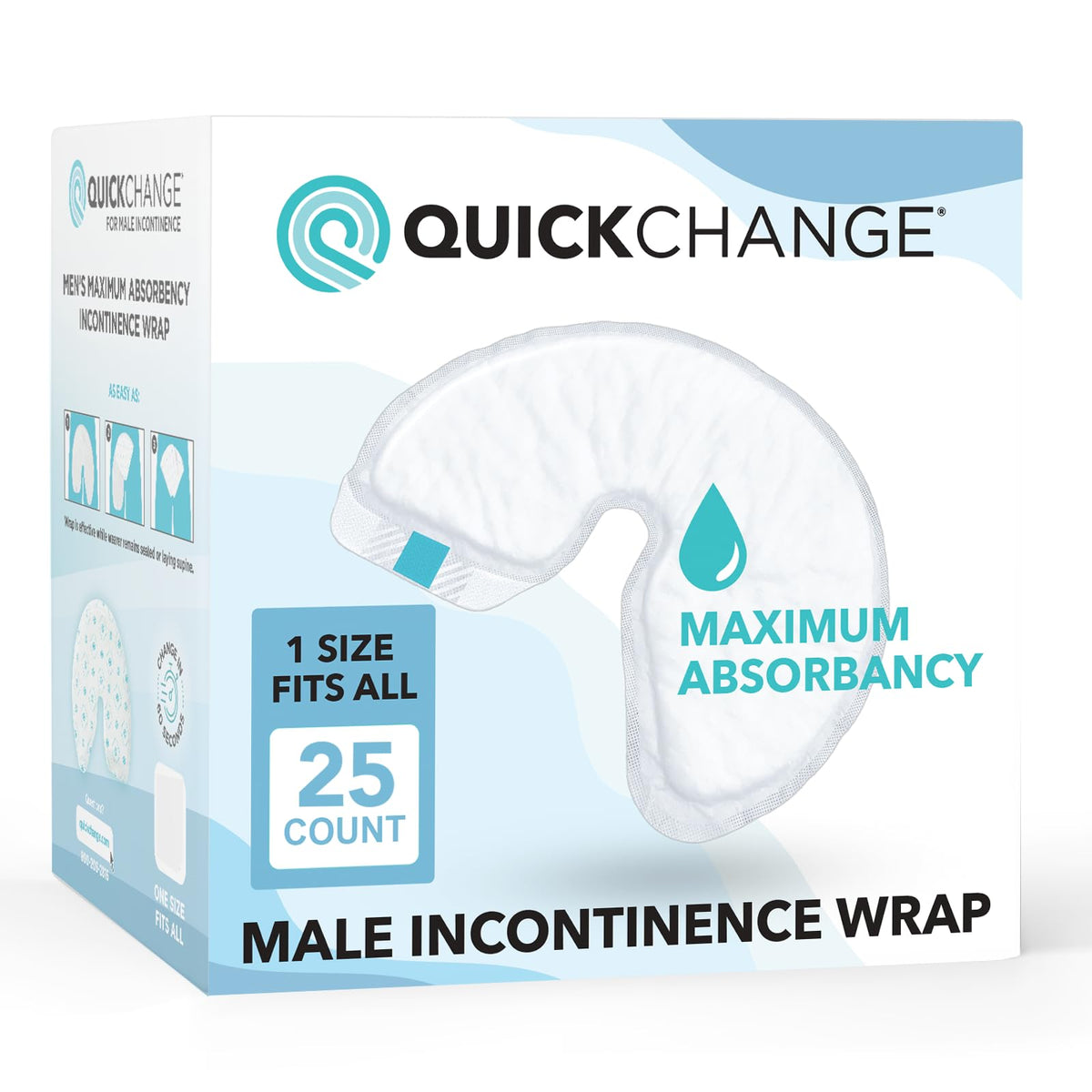 QuickChange men’s overnight wrap front view for night use and secure fit