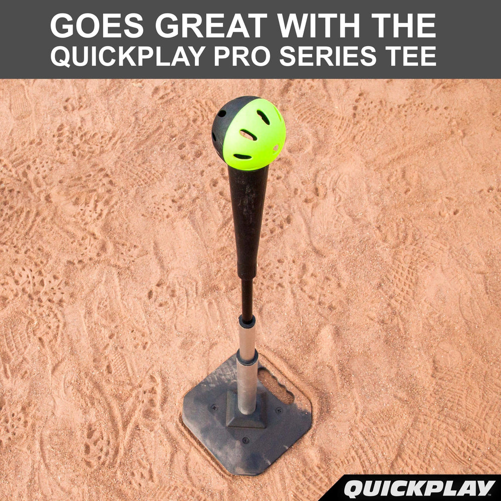 QUICKPLAY Indestructiballs neon-color spin visibility helps track rotation during practice