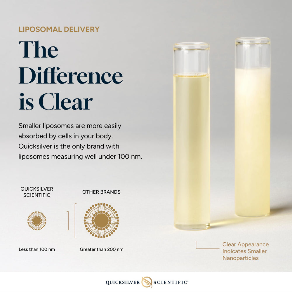 Quicksilver liposomal melatonin close-up signals premium, science-based sleep support.