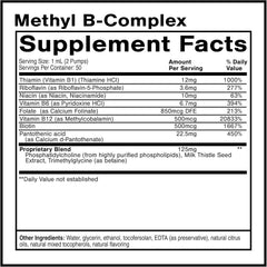 Quicksilver Scientific Methyl B Complex bottle closeup highlighting premium liposomal formulation.