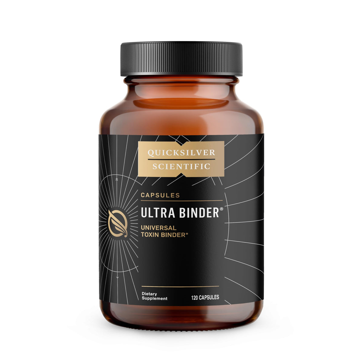 Quicksilver Ultra Binder bottle with capsules for toxin binding in gut