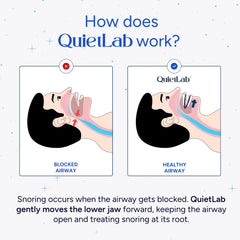 QuietLab Pro ultra-thin material visible for a discreet nighttime option.
