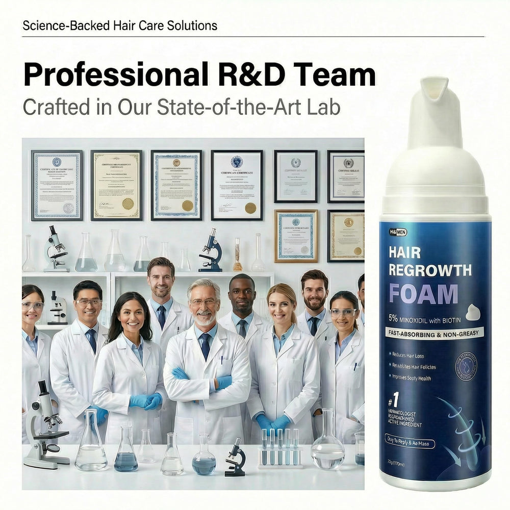 Quilom Minoxidil Foam fits into morning or night routine