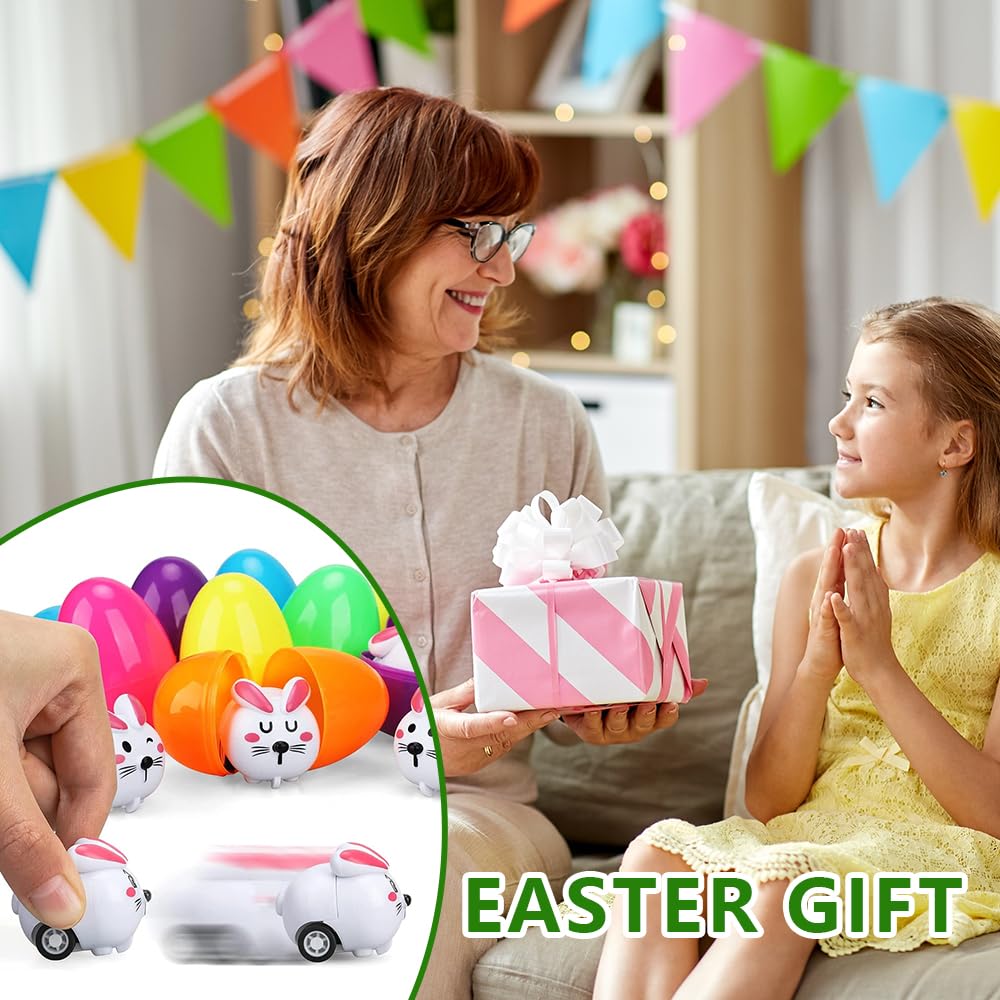 Quimoy eggs with toy cars serve as party favors or classroom prizes.