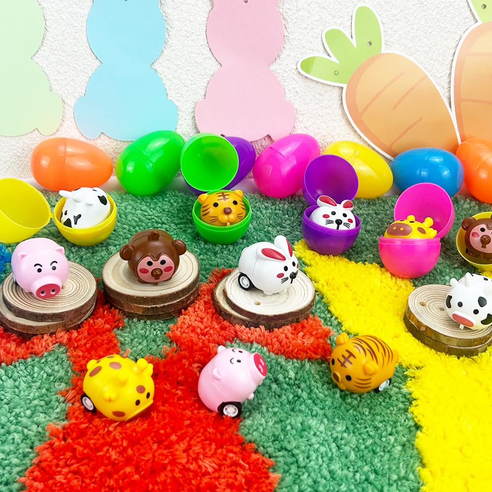 Quimoy egg with car for Easter hunt—simple play and surprise.